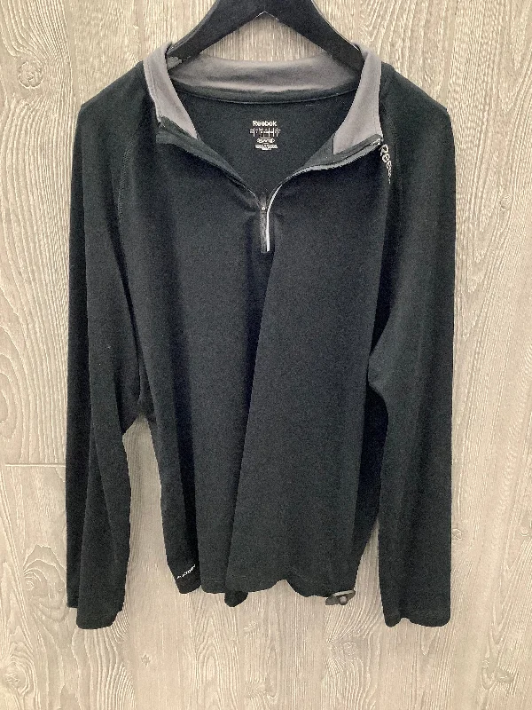 Urban Outfits Athletic Top Long Sleeve Collar By Reebok In Black, Size: L