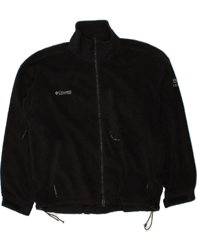 COLUMBIA Mens Fleece Jacket UK 42 XL Black Polyester