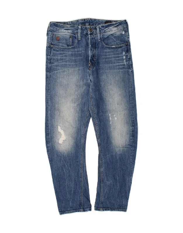 Versatile Style G-STAR Mens Distressed Banana Slim Jeans W30 L27 Blue Cotton