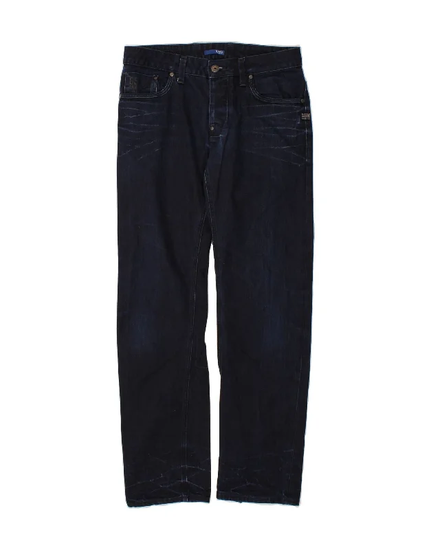 Versatile Looks G-STAR Mens Straight Jeans W32 L33  Navy Blue Cotton