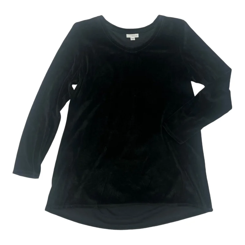Relaxed Looks Top Ls By Pure Jill In Black, Size:S