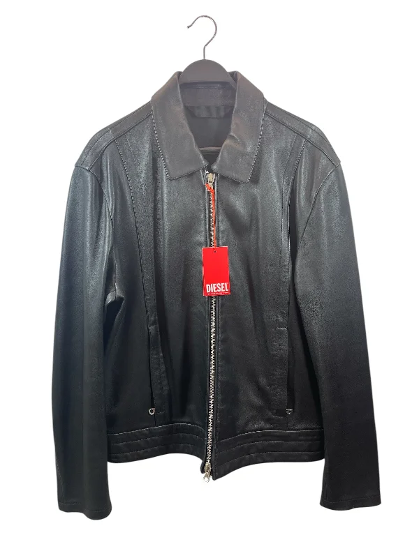 Cozy Fit DIESEL/Leather Jkt/52/Lambskin/BLK/L-HUDSON