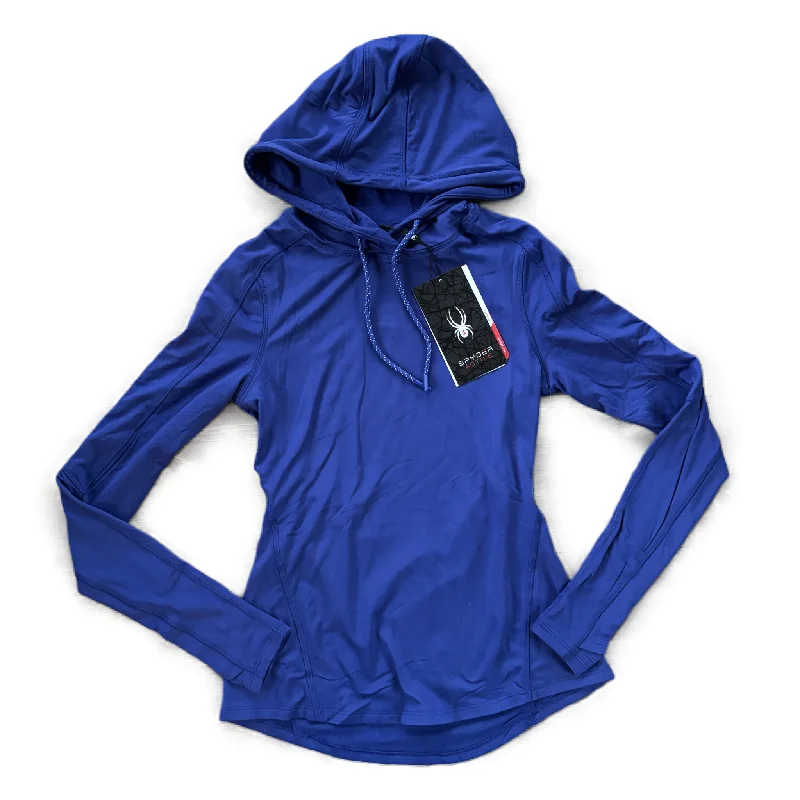 Practical Clothing Athletic Top Long Sleeve Hoodie By Spyder In Blue, Size: S