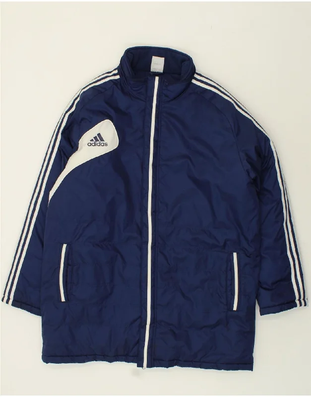 ADIDAS Mens Windbreaker Coat UK 48/50 XL Navy Blue Nylon