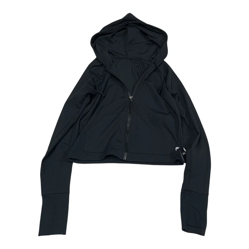 Urban Outfits Athletic Top Long Sleeve Hoodie By Fabletics In Black, Size: Xs