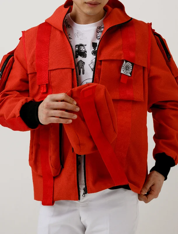 Easy Fashion Velcro Anorak Red
