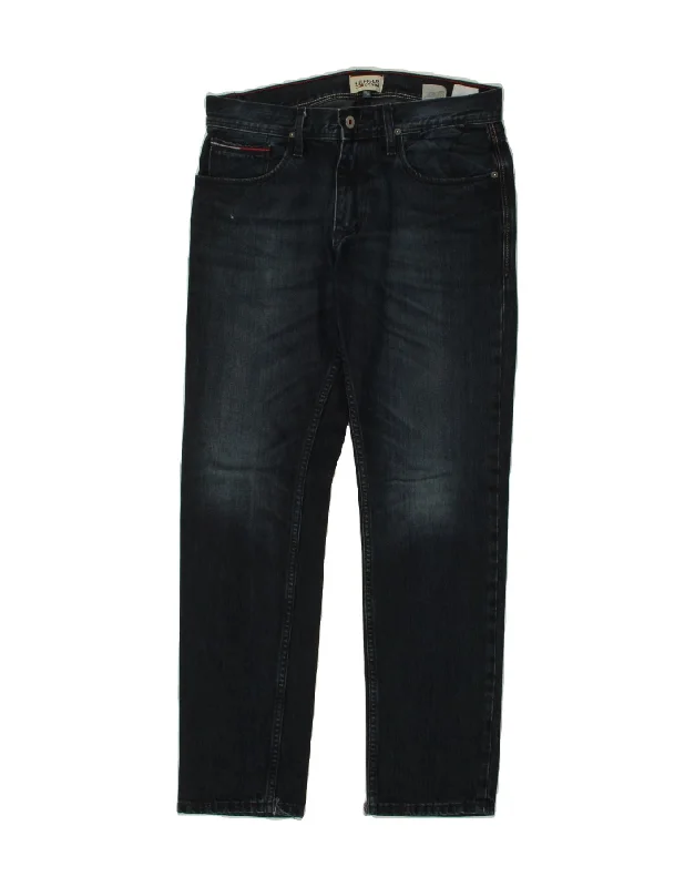 Casual Knitwear TOMMY HILFIGER Mens Slim Jeans W30 L30 Navy Blue Cotton