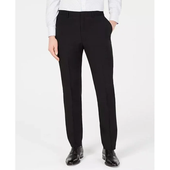 Outdoor Gear DKNY Men's Modern Fit Stretch Black Solid Suit Pants Black Size 38X32