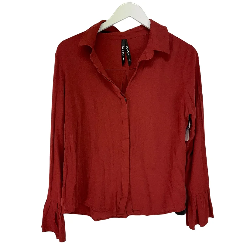 Simple Outfits Top Long Sleeve By Liverpool In Red, Size: M