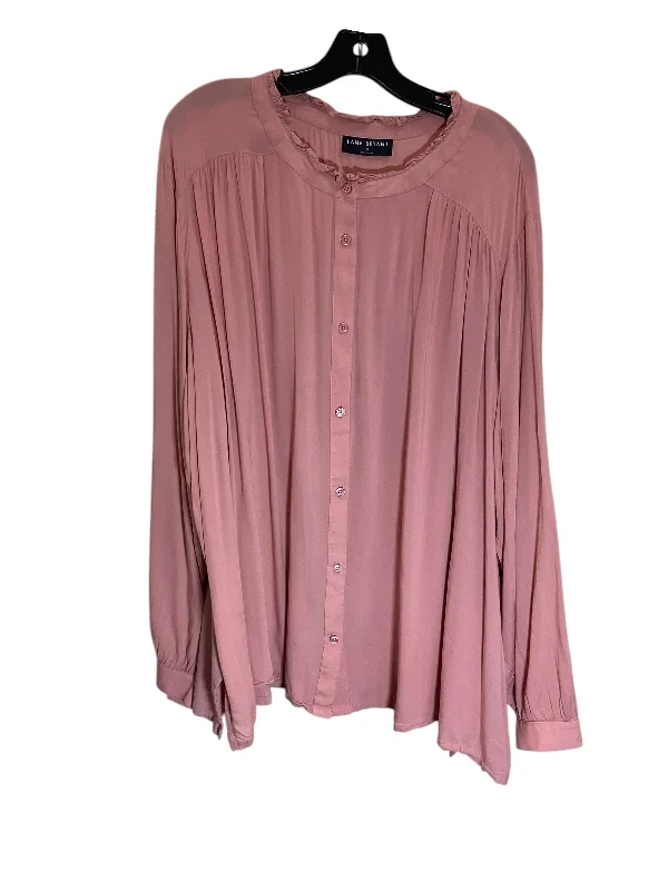 Top Long Sleeve By Lane Bryant In Peach, Size: 4x