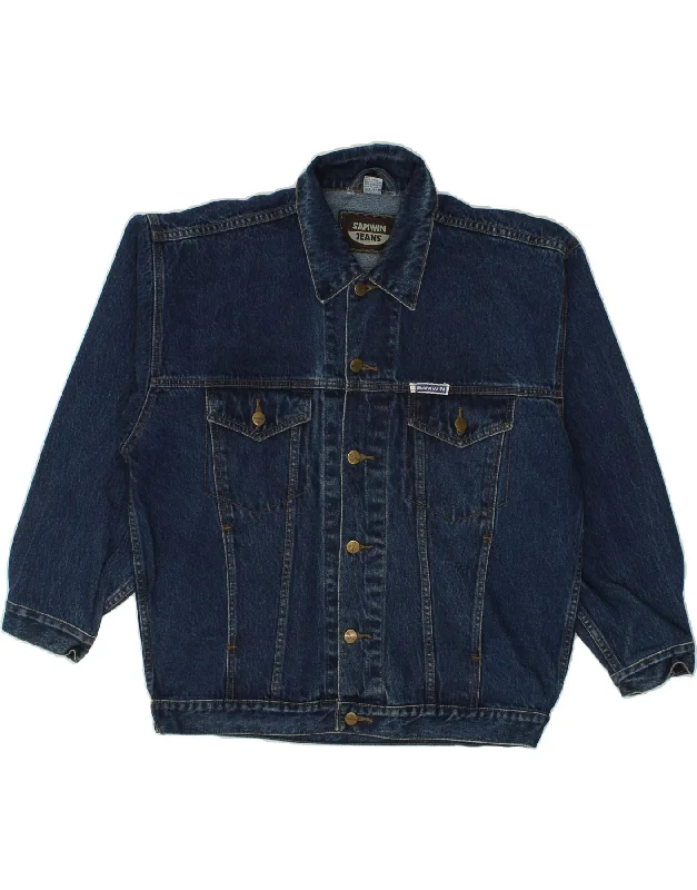 Everyday Essentials VINTAGE Mens Denim Jacket UK 42 XL Navy Blue Cotton
