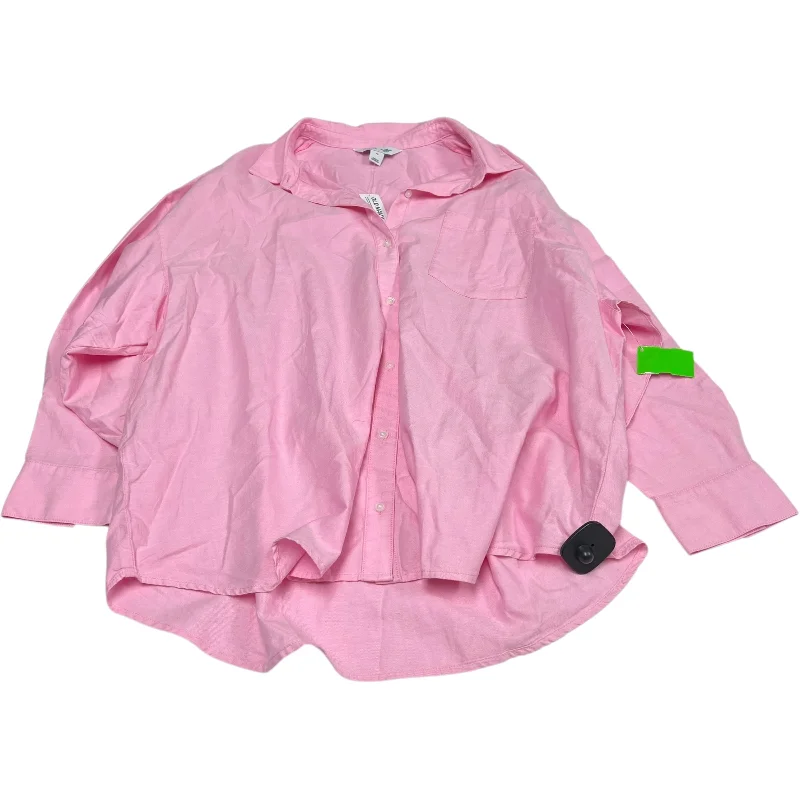 Comfy Apparel Top Long Sleeve By Old Navy In Pink, Size: Xl
