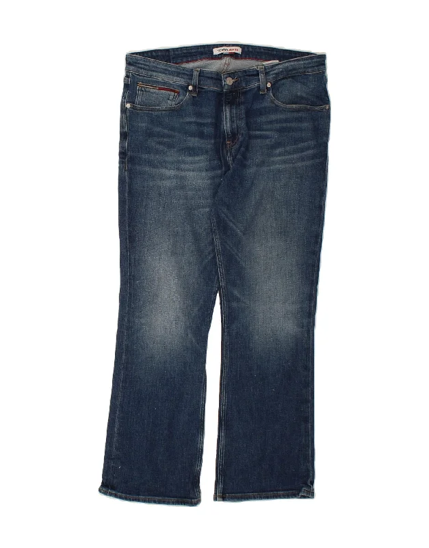 Modern Casuals TOMMY HILFIGER Mens Ryan Relaxed Fit Bootcut Jeans W34 L30 Blue Cotton