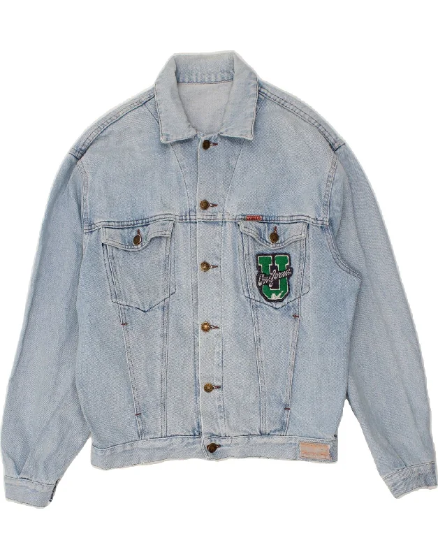 Active Gear UNIFORM Mens Denim Jacket UK 40 Large Blue