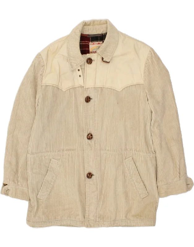 Cozy Sweatshirts MCGREGOR Mens Corduroy Jacket IT 50 Large Beige Colourblock Cotton