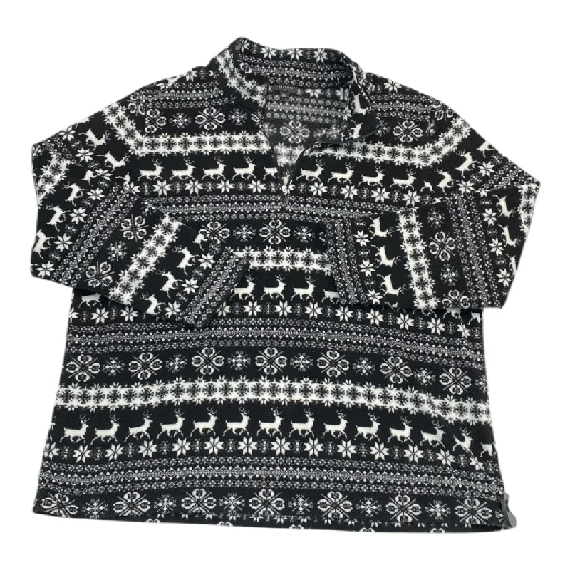Active Comfort Top Long Sleeve By Talbots In Black & White, Size: 2x