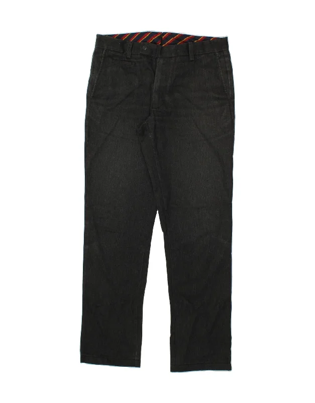 Easy Fashion MARLBORO CLASSICS Mens Slim Chino Trousers EU 50 Large W34 L33 Grey Cotton