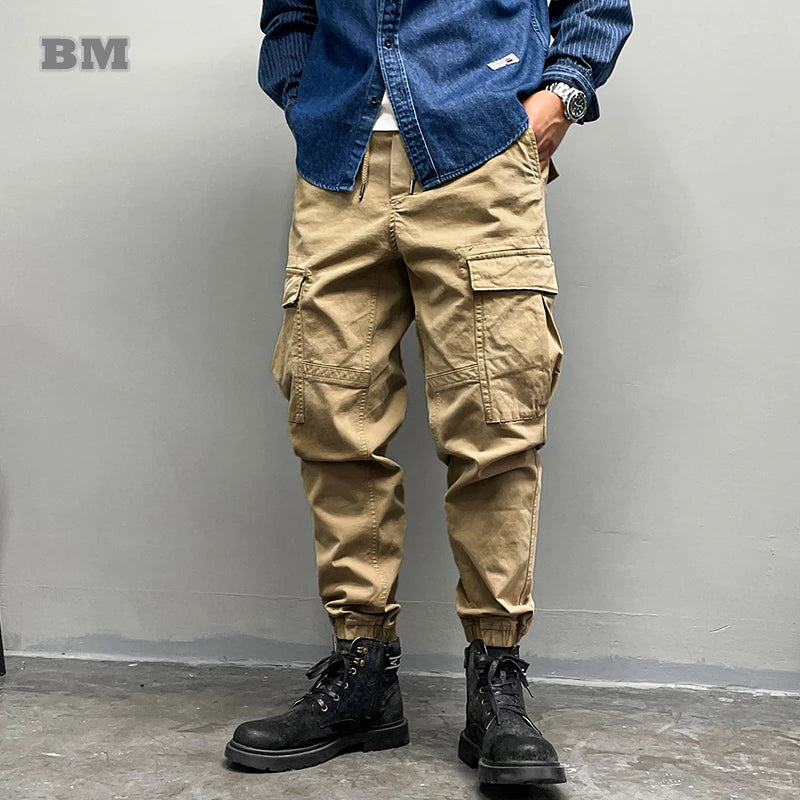 Military Tactical Cargo Pants - Black Joggers - Japanese Army Green Casual Trousers