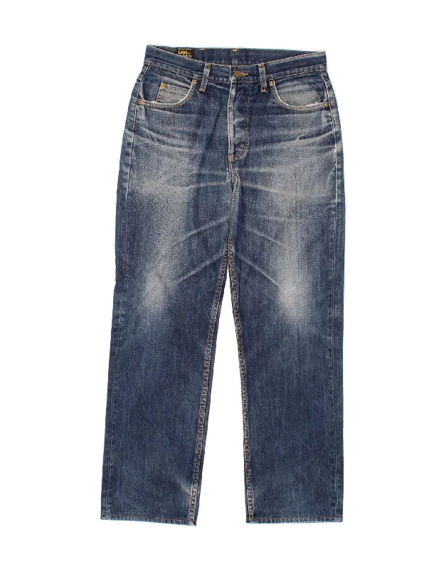 Modern Backpacks LEE Mens Straight Jeans W32 L30 Blue Cotton