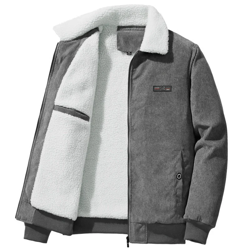 Soft Layers Winter Corduroy Coat Men's Thick Fashion