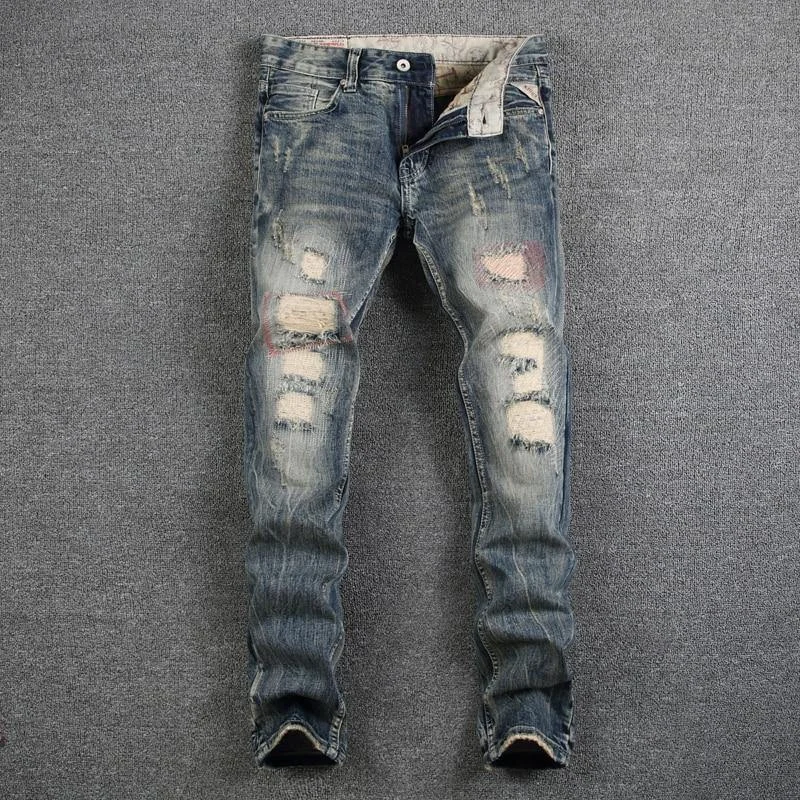 Men's Distressed Casual Jeans