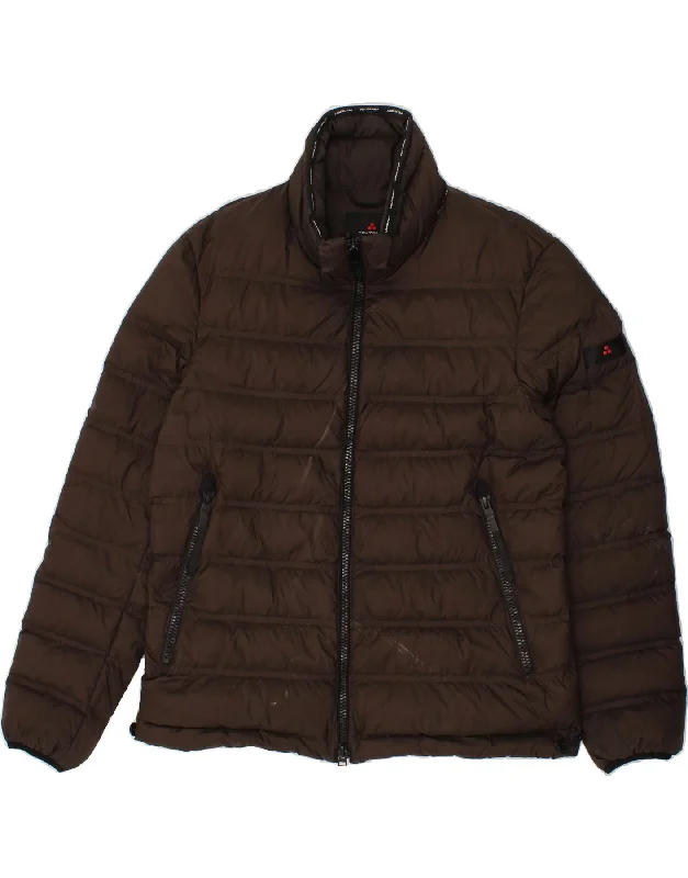 Smart Wear PEUTEREY Mens Padded Jacket UK 42 XL Brown Polyamide