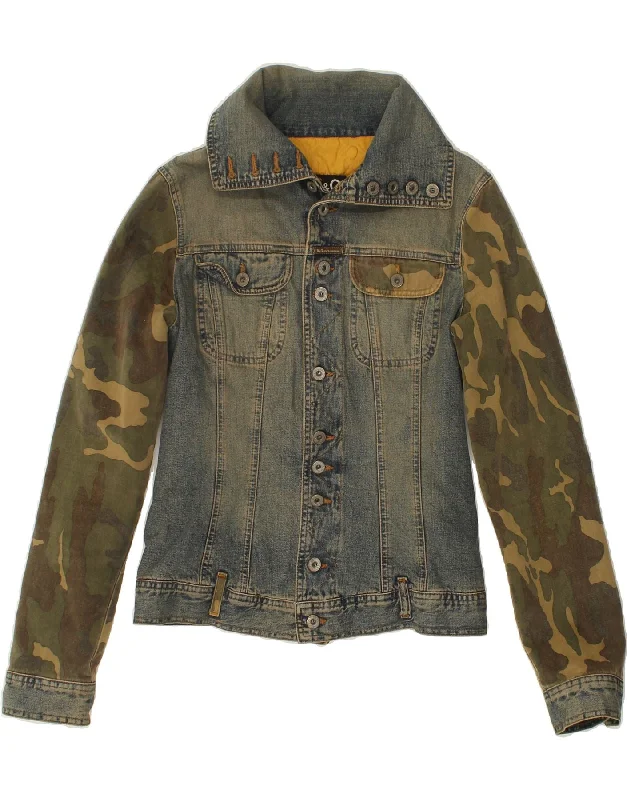 Relaxed Looks DOLCE & GABBANA Mens Denim Jacket UK 36 Small Blue Colourblock Cotton Relaxed Looks DOLCE & GABBANA Mens Denim Jacket UK 36 Small Blue Colourblock Cotton