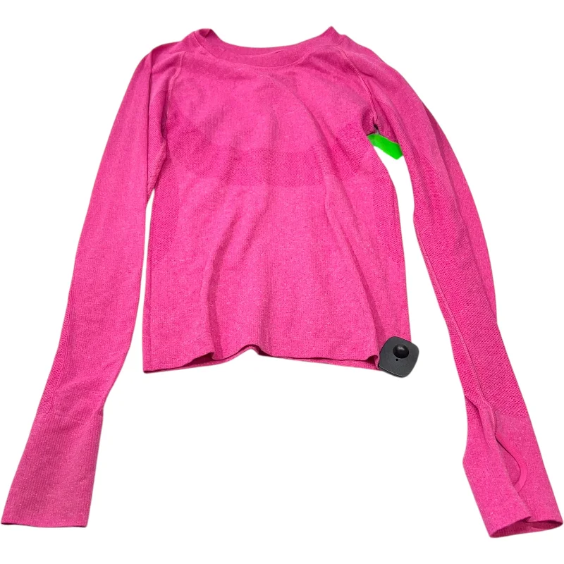 Urban Apparel Athletic Top Long Sleeve Crewneck By AWO In Pink, Size: M