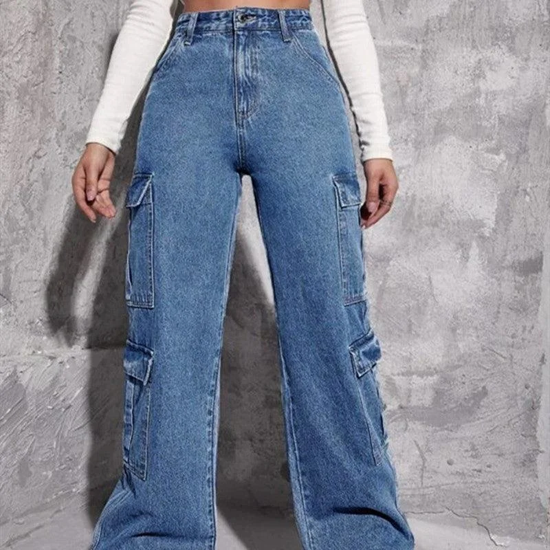 Soft Layers Multi-bag Jeans Loose High Waist