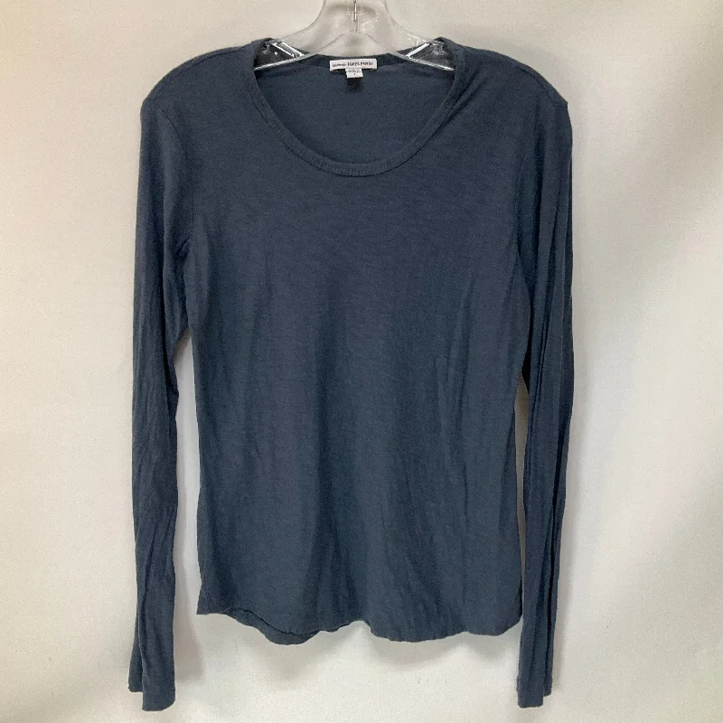 Soft T-Shirts Top Long Sleeve By James Perse In Blue, Size: S