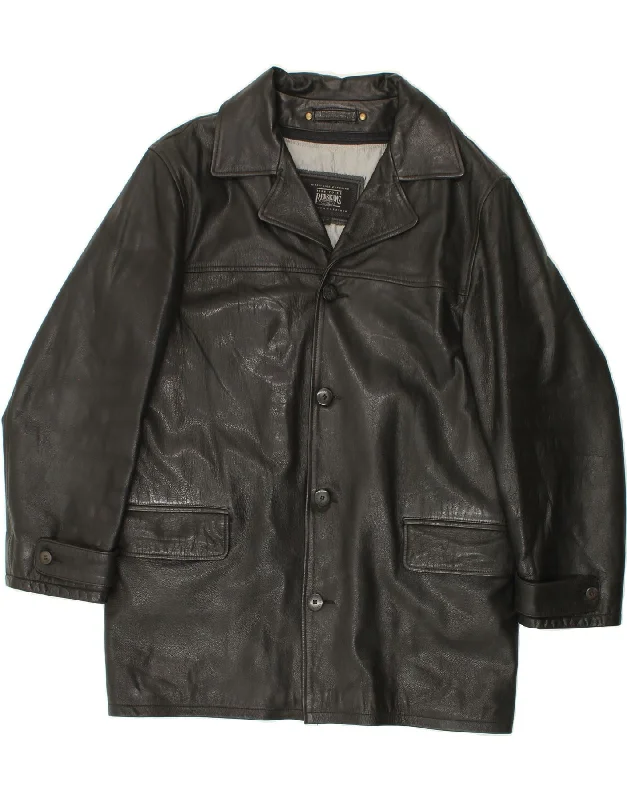 Soft Layers REDSKINS Mens Leather Jacket UK 40 Large Black Leather