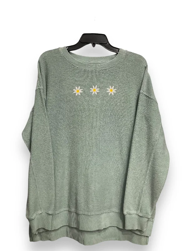 Casual Chic Top Long Sleeve By Thread And Supply In Aqua, Size: M