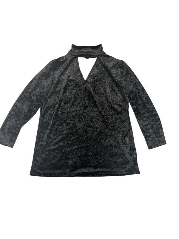 Active Gear Top Long Sleeve By Jones New York In Black, Size: Xs