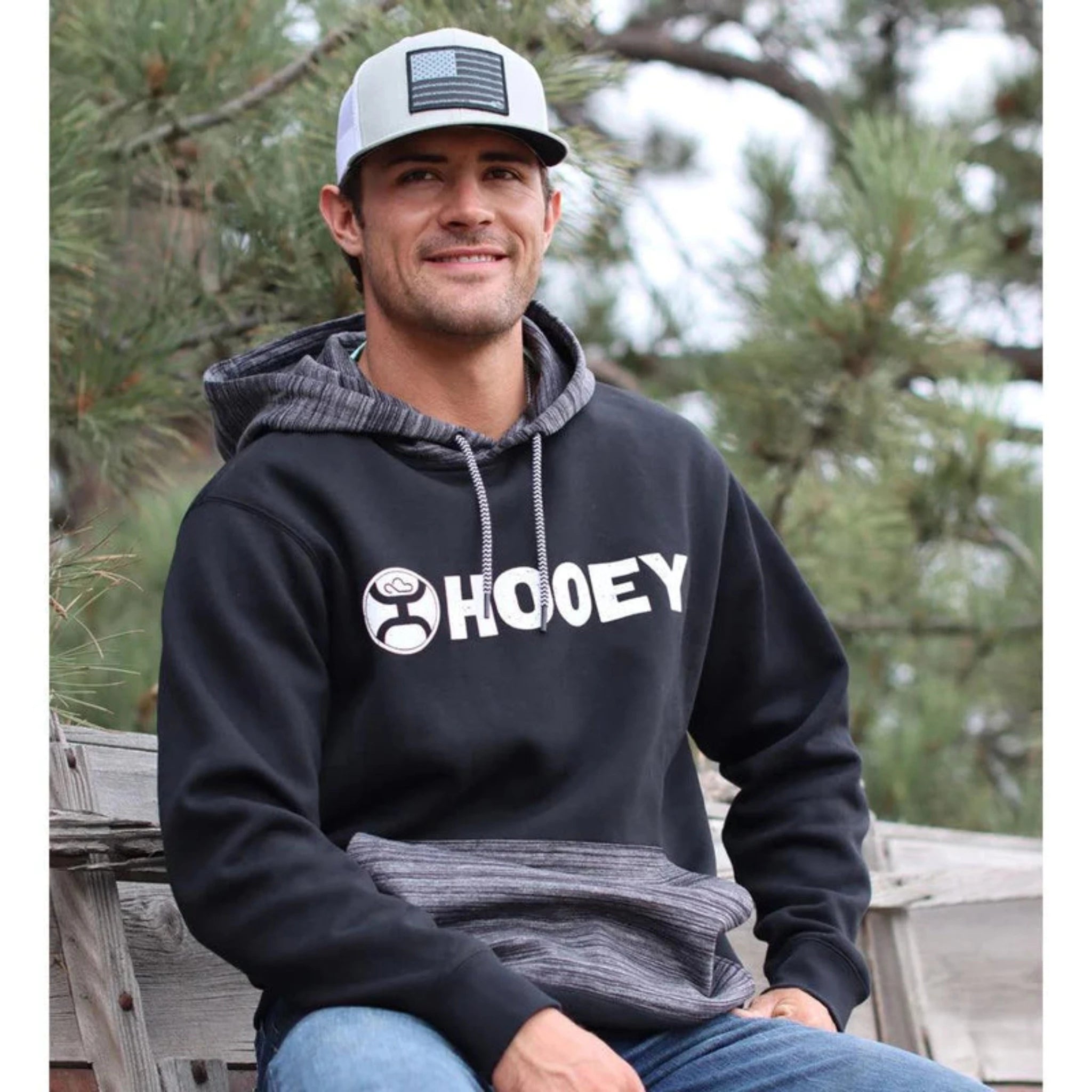 Casual Trends Hooey Men's "Lock-Up" Black Hoodie