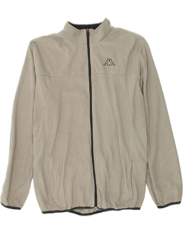 Stylish Apparel KAPPA Mens Fleece Jacket UK 44 2XL Grey Polyester