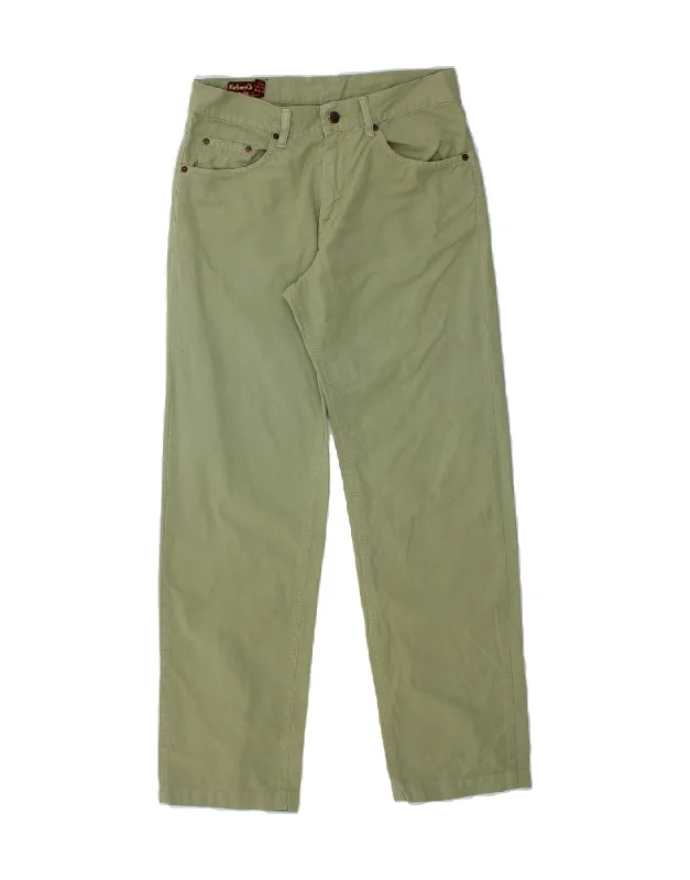 MARLBORO CLASSICS Mens Straight Casual Trousers W31 L30 Green Cotton