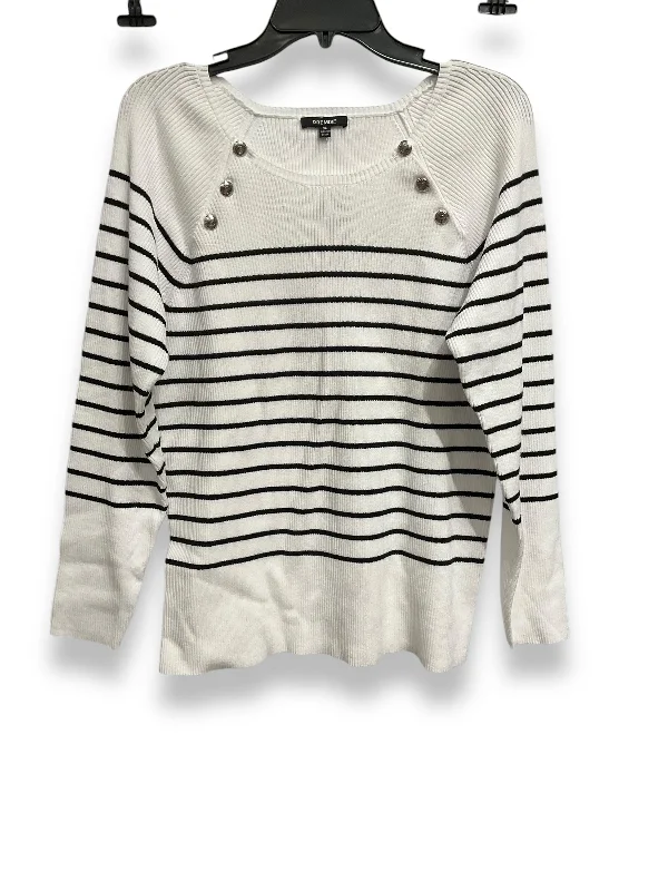 Premium Fabric Top Long Sleeve By Premier In Striped Pattern, Size: Xl