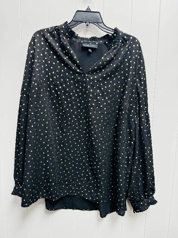 Urban Comfort Top Long Sleeve By Lane Bryant In Black & Gold, Size: 14