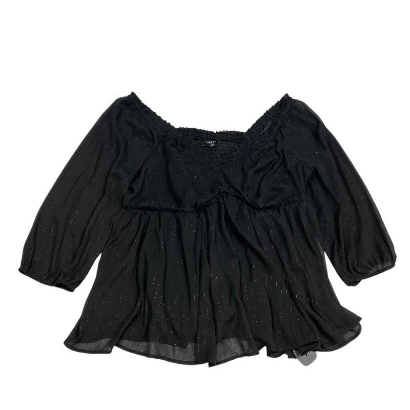 Soft T-Shirts Top Long Sleeve By Torrid In Black, Size: 2x