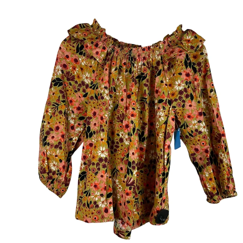 Modern Apparel Top Long Sleeve By Sonoma In Floral Print, Size: M