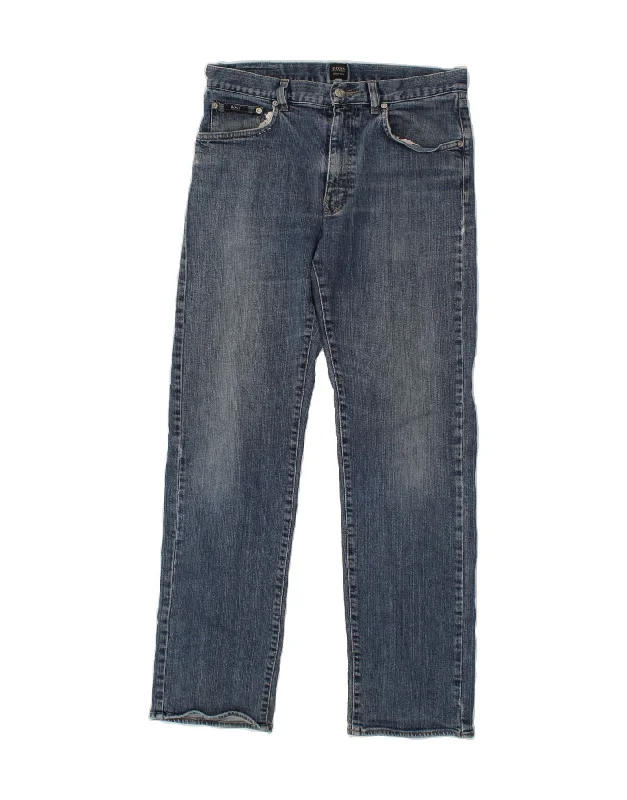Active Gear HUGO BOSS Mens Arkansas Straight Jeans W32 L31 Blue