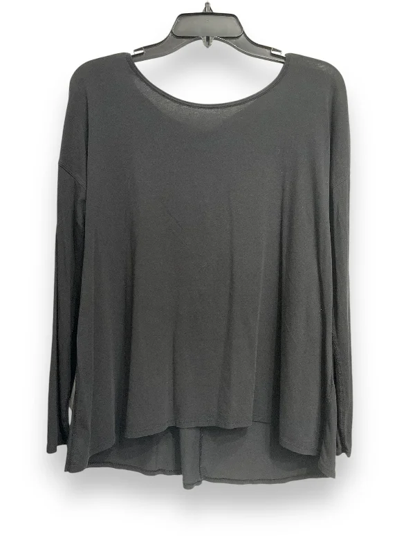 Active Comfort Athletic Top Long Sleeve Collar By Lululemon In Black, Size: S