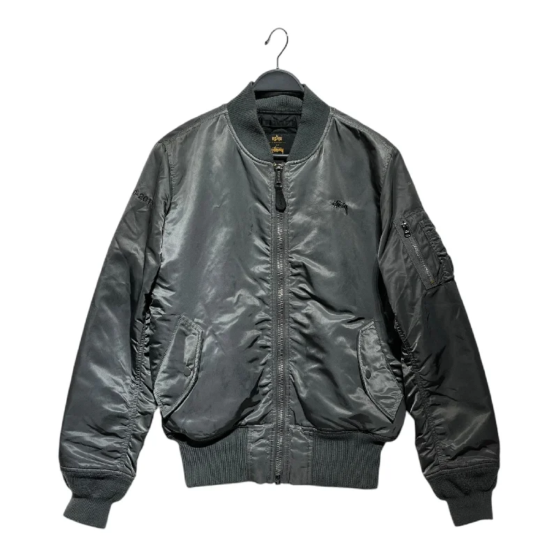 STUSSY/ALPHA INDUSTRIES/Flight Jkt/M/Polyester/GRN/