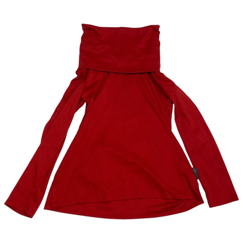Casual Chic Top Long Sleeve Basic By Haley & the Hound In Red, Size: M