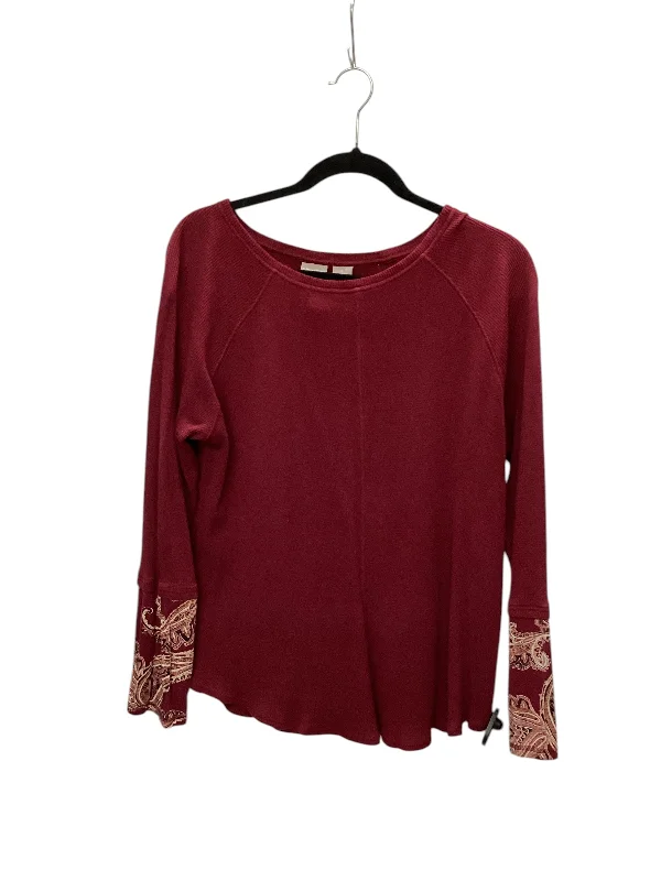 Versatile Looks Top Long Sleeve By Chicos In Red, Size: 2