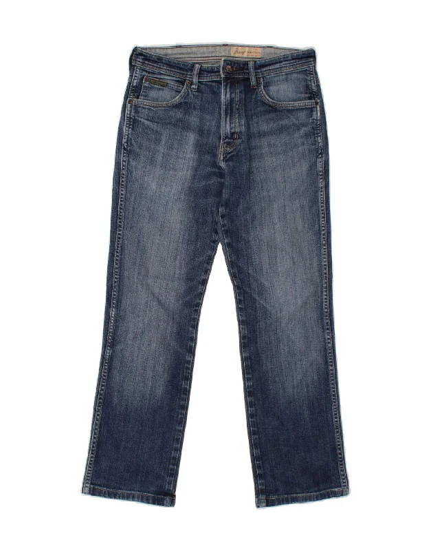 Comfortable Outfits WRANGLER Mens Arizona Stretch Straight Jeans W31 L29 Blue Cotton