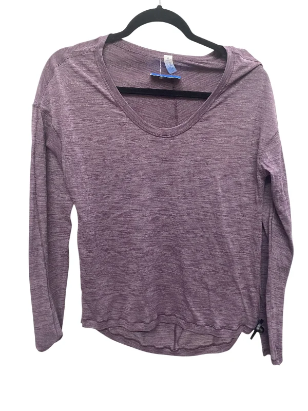 Modern Backpacks Athletic Top Long Sleeve Crewneck By Lululemon In Purple, Size: 6