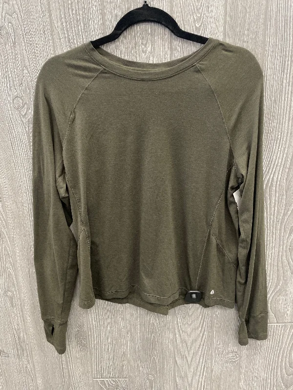All-Purpose Wear Athletic Top Long Sleeve Collar By Layer 8 In Green, Size: L