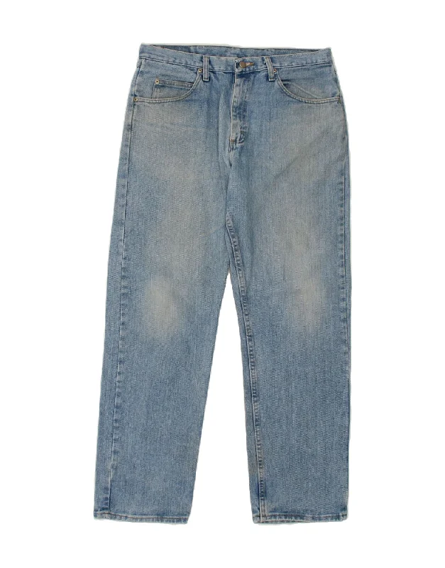Comfortable Shirts WRANGLER Mens Relaxed Fit Straight Jeans W34 L32 Blue Cotton