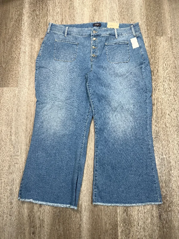 Classic Wear Jeans Cropped By Not Your Daughters Jeans In Blue Denim, Size: 20